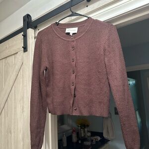 Hippie Rose Mauve Cardigan Sweater